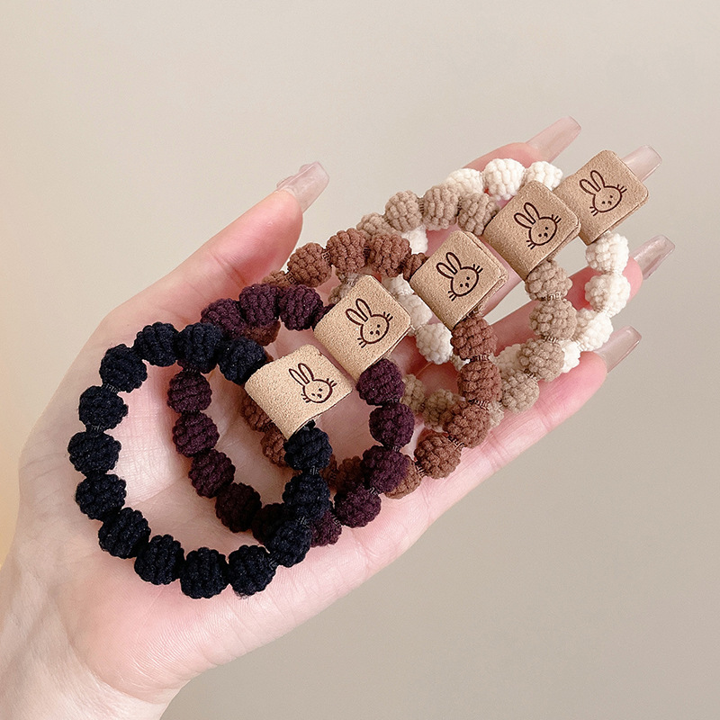 Banda de goma para mujer después de atar la cabeza, cabeza alta, cola de caballo, cuerda de pelo, temperamento, cuerda de cabeza, alta elasticidad, goma elástica duradera, simple nuevo anillo para el cabello