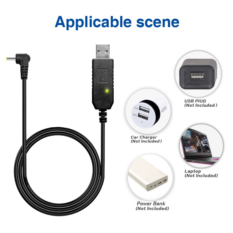 USB-кабель для прямой зарядки Baofeng, разъём 2.5 мм, для прямой зарядки 5R/UV82, удлинённый аккумулятор, USB-кабель для ускоренной зарядки