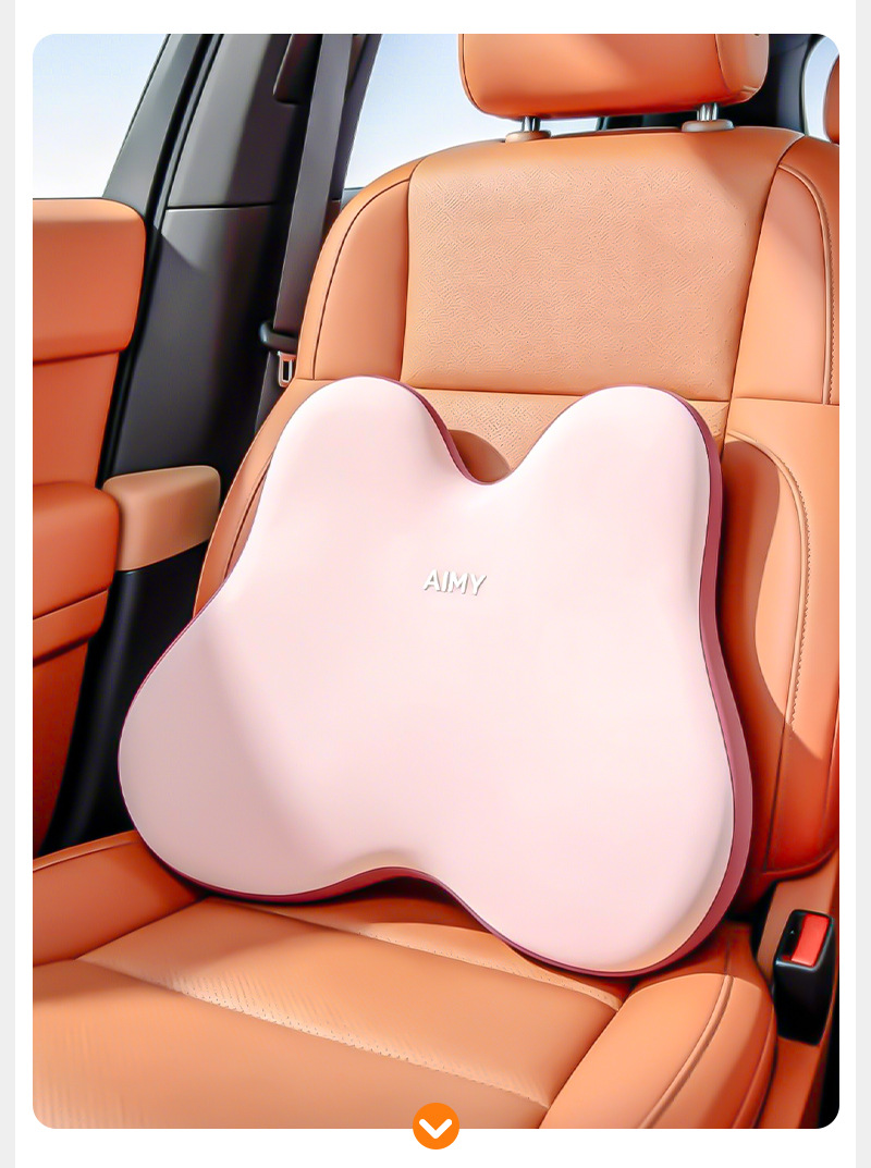 Car Lumbar Support Cushion Memory Foam Long Sitting Ergonomic Office Backrest Cushion Lumbar Support