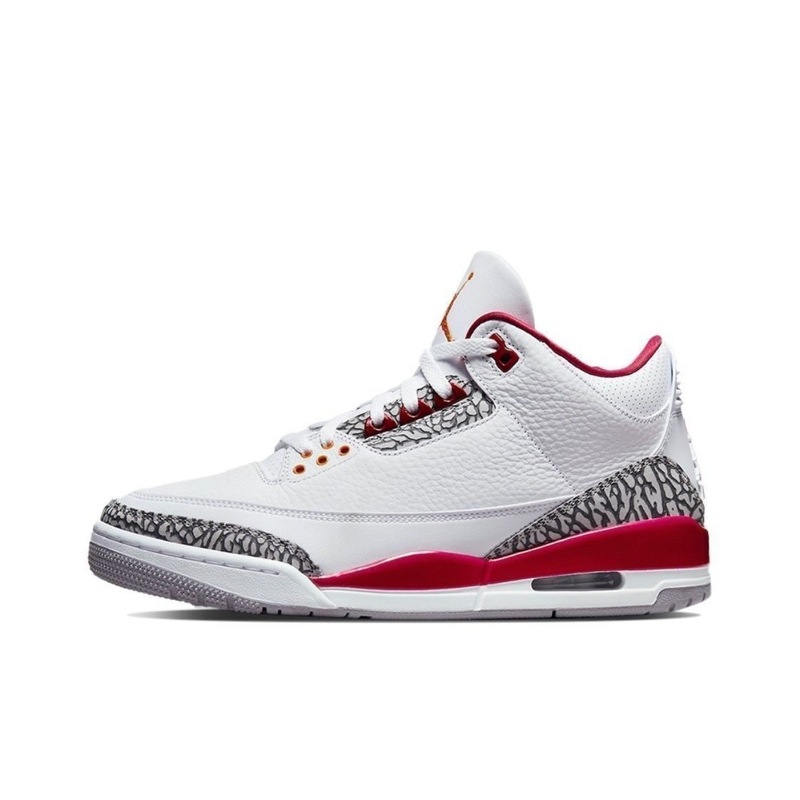 莆田靴純正オリジナル牛革本革バスケットボールシューズ男性と女性のための Air AJ3 ホワイトセメント共同ブランドレトロスポーツシューズ|undefined