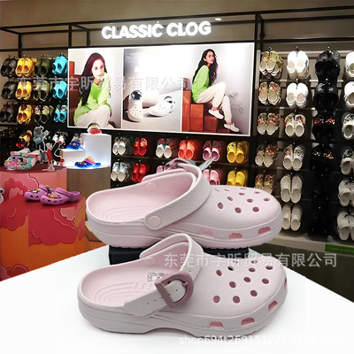 Летние легкие тапочки в стиле Crocs, комфортная нескользящая износостойкая пляжная обувь