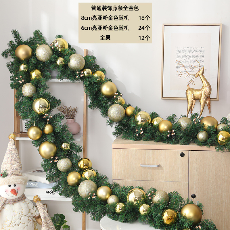 クリスマス装飾籐暗号化 PVC 花輪ショッピングモールの窓ドアフレームセット用品完成した緑の籐