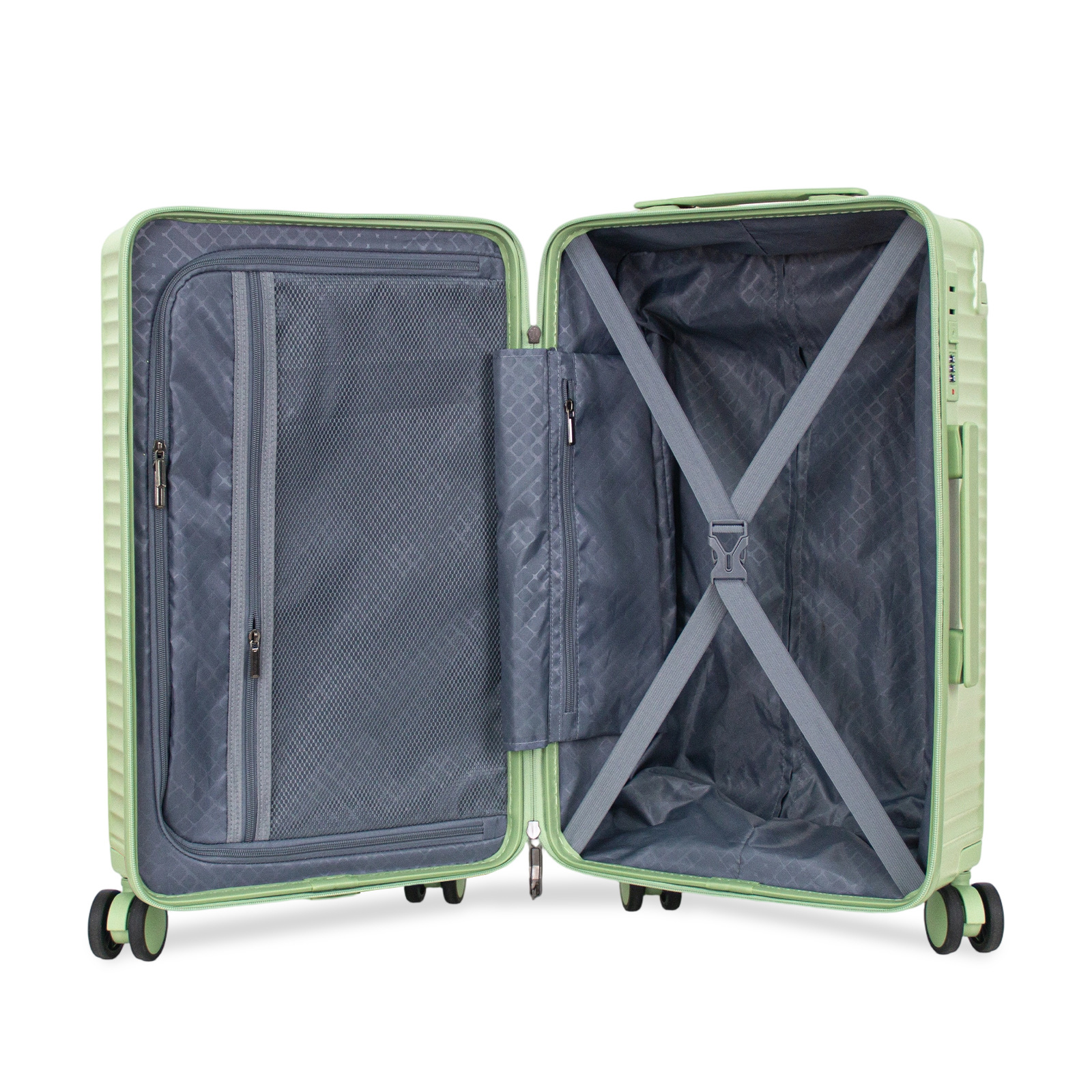 Vali thể thao PC 20 inch chống mài mòn, xách tay thương mại — màu đen, màu sắc, màu trắng, xanh lá cây chi tiết 5