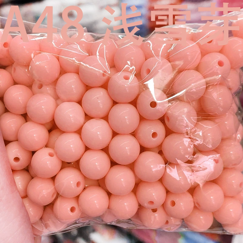 Round beads, bag, plastic woven acrylic accessory handmade, DIY
