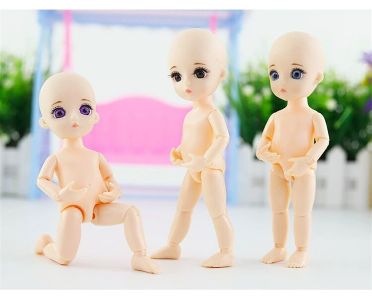 16/17смейкupd makeup and replacement BJD кукла с 8 суставами 3D реальные глаза 6-дюймовая девочка игрушка