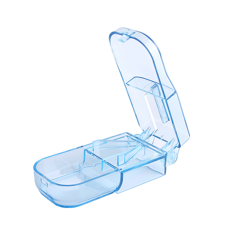 Weijian mini cortador de medicina transparente cortador de Medicina de plástico de calidad alimentaria caja de medicina tableta separador píldora divisor