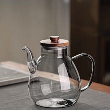 大容量耐高温高硼硅玻璃茶壶单壶家用加厚泡茶专用水壶大号冲茶壶