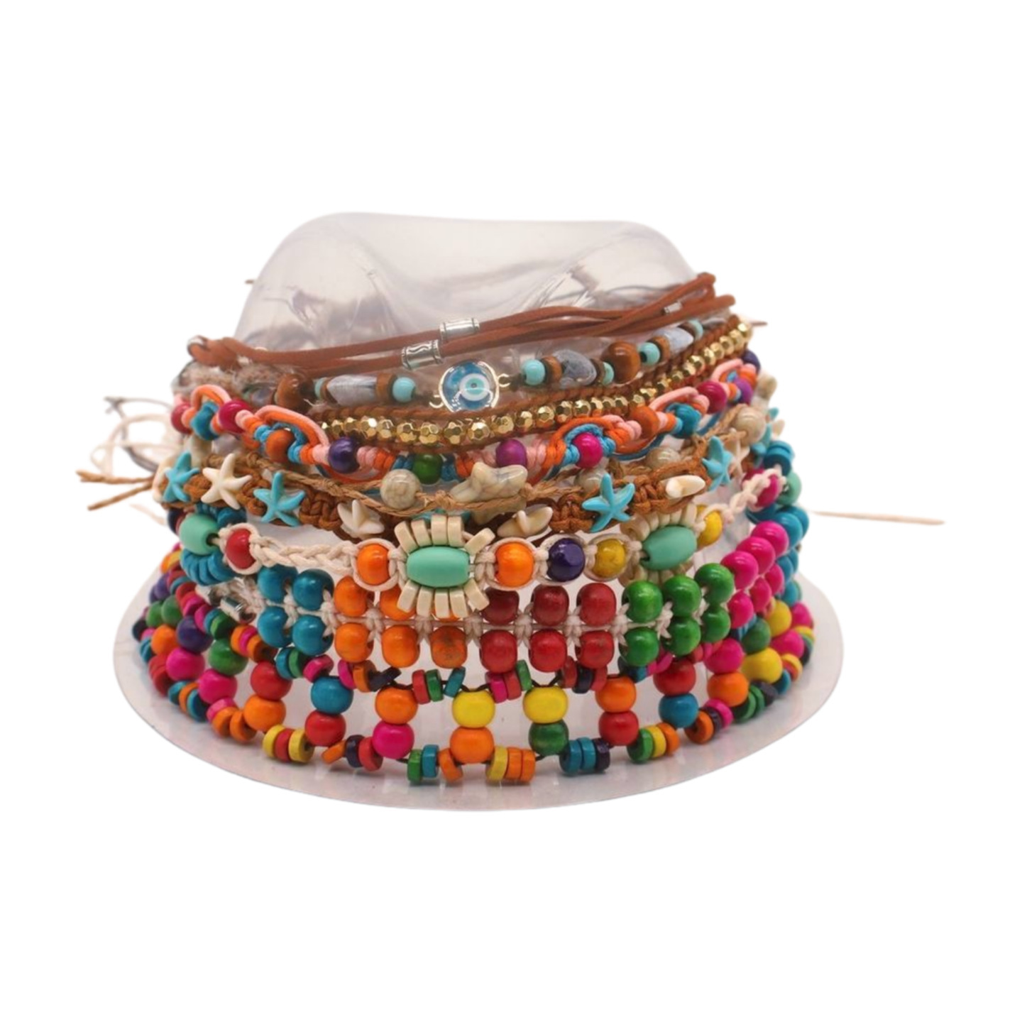14g Weight Fascinator Hats Type Holiday, Daily Occasion turquoise Material Geometric Pattern All Seasons Season Unisex Gender Basic, Ethnic Style, Simple Style Style Unisex Basic Ethnic Style Simple Style Geometric Eaveless Hat Accessories 4