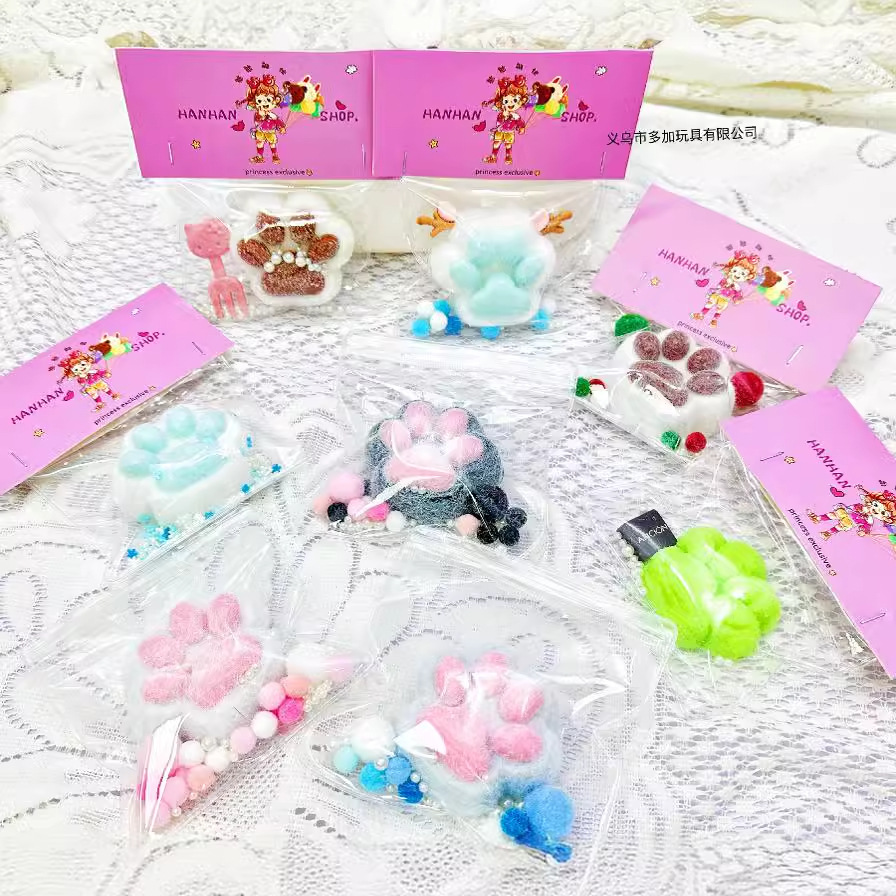 B diseño de la cornete de la garra de gato pellizco le jalea cera pellizco jalea pegamento pellizco le Pequeño Libro Rojo TikTok ciego bolsa pellizco