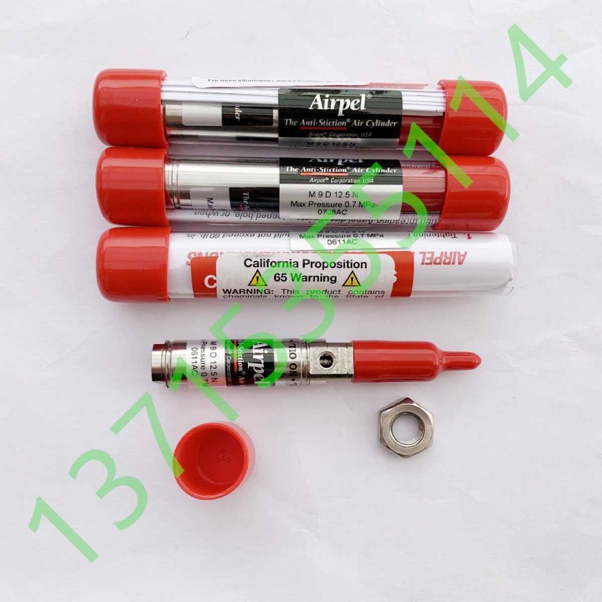 美国Airpel airpot无阻力气缸 M9D12.5N M9D12-5N M9D125N 玻璃缸