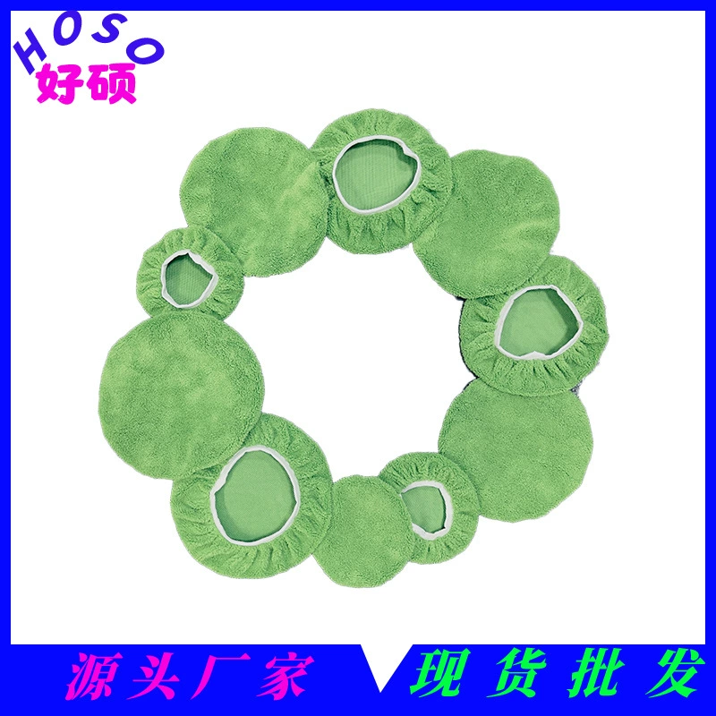 Набор для полировки: зеленые бытовые инструменты для чистки автомобилей, полировальный круг для авто, насадка для орбитальной полировальной машинки, чехол из кораллового флиса для чистки