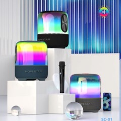 新型HOPESTAR無線マイクbluetooth音響ハイパワーk歌機SC-01大音量サブウーファー