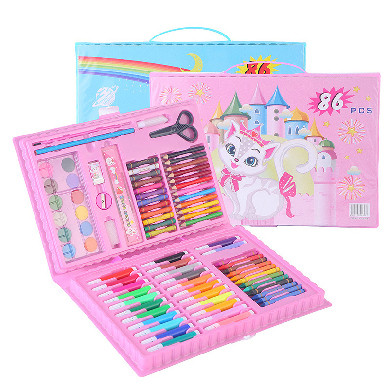 86 paint brush suit student Stationery children gift activity prize Fine Arts painting tool Watercolor crayon Color lead