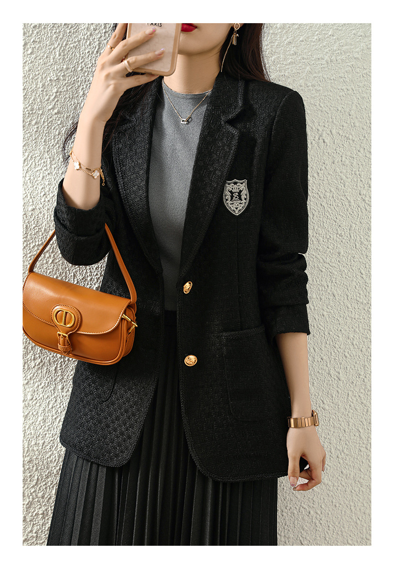 Dames blazer jas voor herfst en winter zakelijke workwear_voghion.com