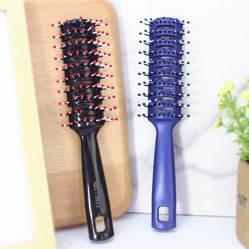 Девять рядов парикмахерской пластиковая расческа масляная головка массаж кожи головы меридиан расческа для ухода за волосами