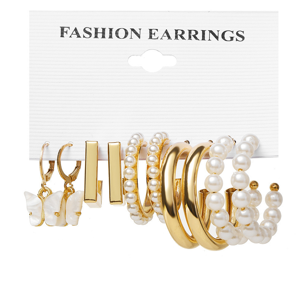Ear ring set 5-piece set earrings 5-piec...