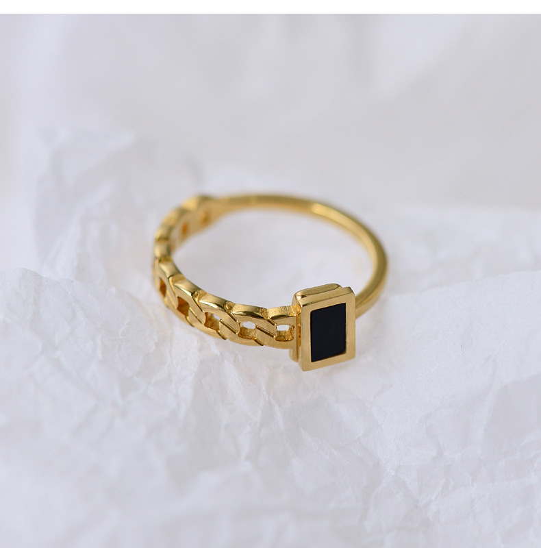 4g Weight Wholesale Jewelry Fashion Chain 304 Stainless Steel 18K Gold Plated Gold Plated Stainless Steel Rings
