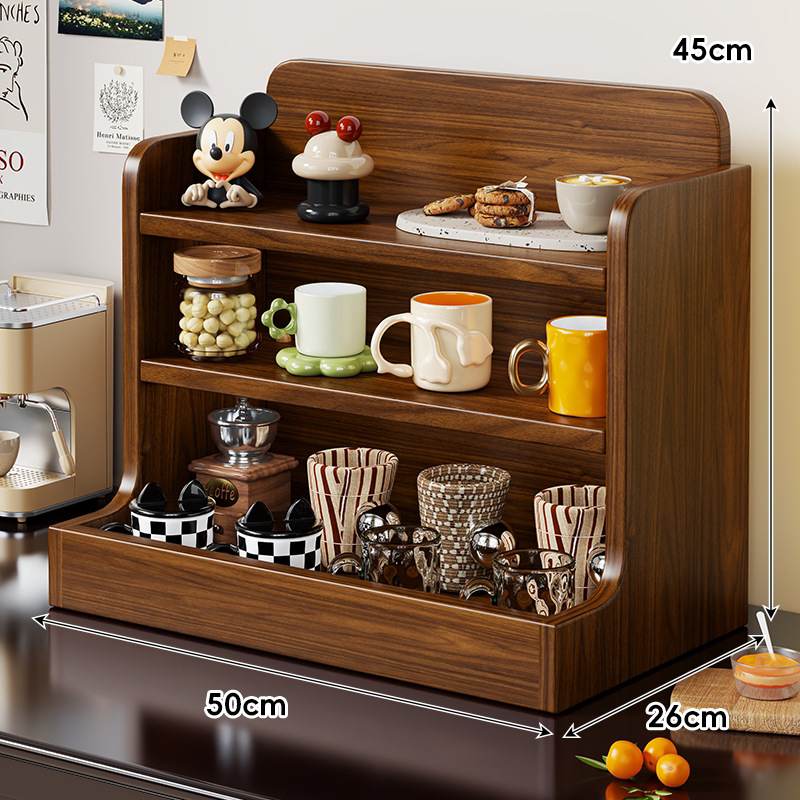 Organizador de Tazas de Mesa de Madera para Comedor y Mesa