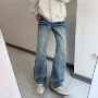 宽松直筒美式低腰牛仔裤