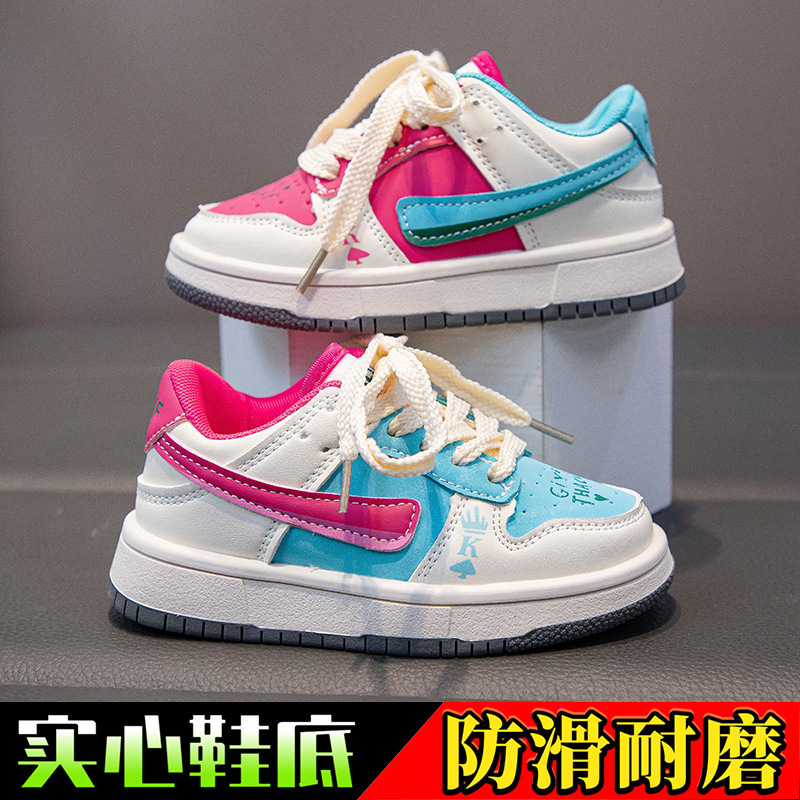 儿童板鞋低帮女童运动鞋秋季新款韩版休闲鞋轻便厚底女孩跑步鞋潮|undefined