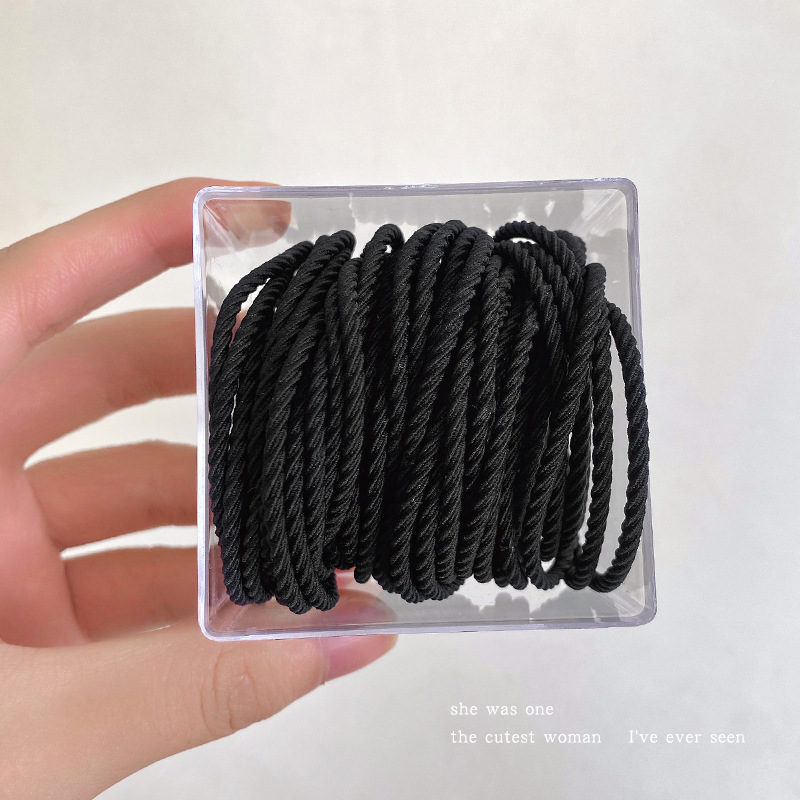 Alta banda de goma elástica banda de pelo cuerda de pelo no duele lazo de pelo alta Cola de Caballo lazo de pelo duradero en caja cuerda de pelo de color coreano