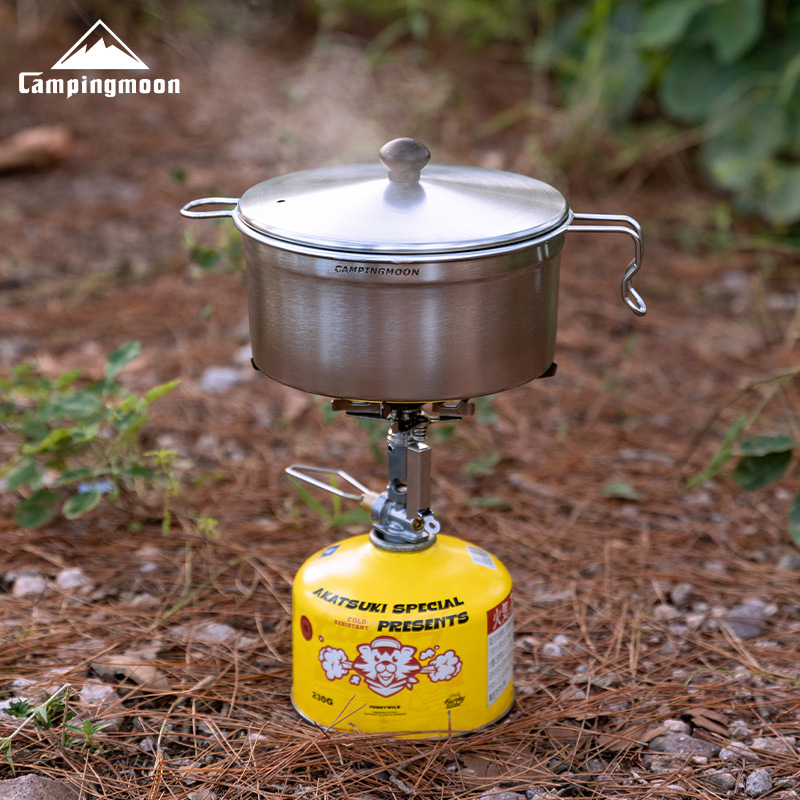 Koman S371 Sierra Pot 304 Stainless Steel Thickeneded Camping Noodle Pot Portable Soup Pot Multi-Functional Steaming Pot