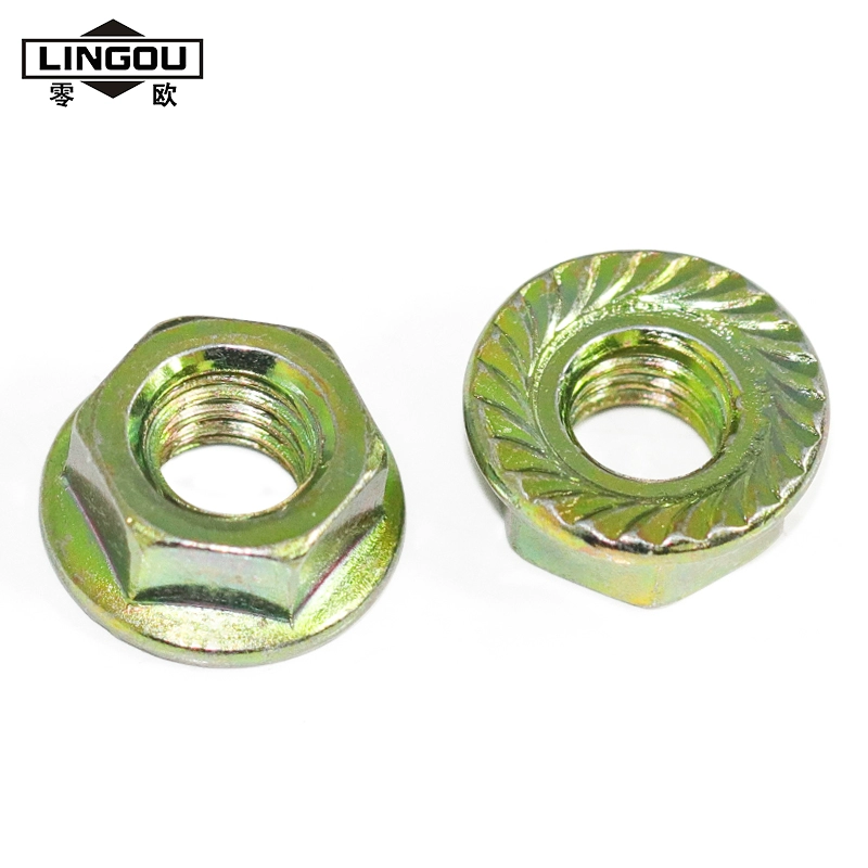 Оцинкованная фланцевая гайка из нержавеющей стали 304, 316, шестиугольная поверхность, противоскользящая мягкая винтовая крышка 4M5M6M8M10M12M16