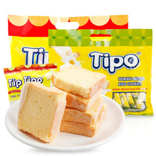 越南進口Tipo牛奶原味榴蓮味面包干餅干270g袋裝休閑零食小吃糕點