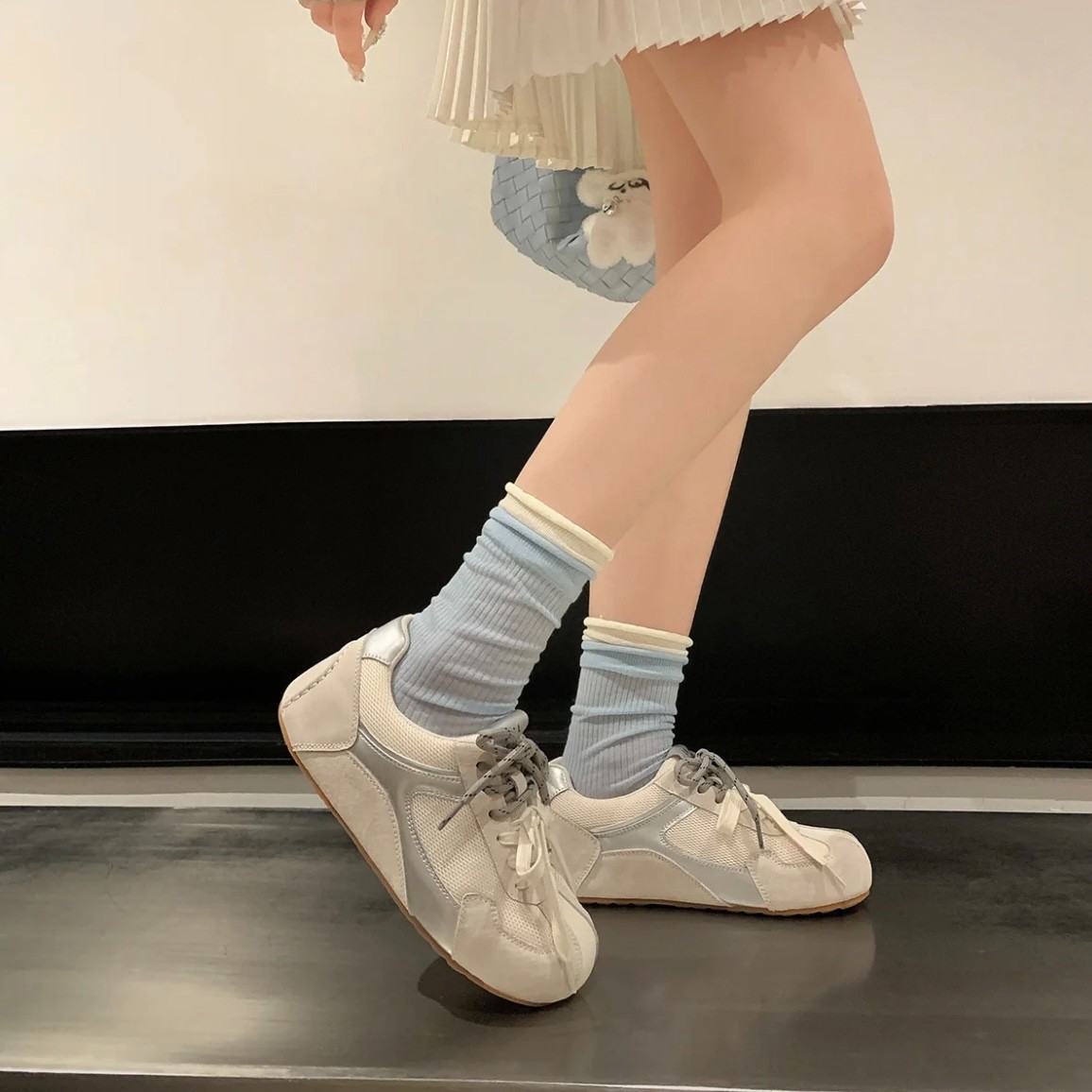 "Tío Stable" Colegio Crewe ~ Zapatos de entrenamiento para mujeres de primavera 2025 nuevos zapatos deportivos casuales de estilo universal