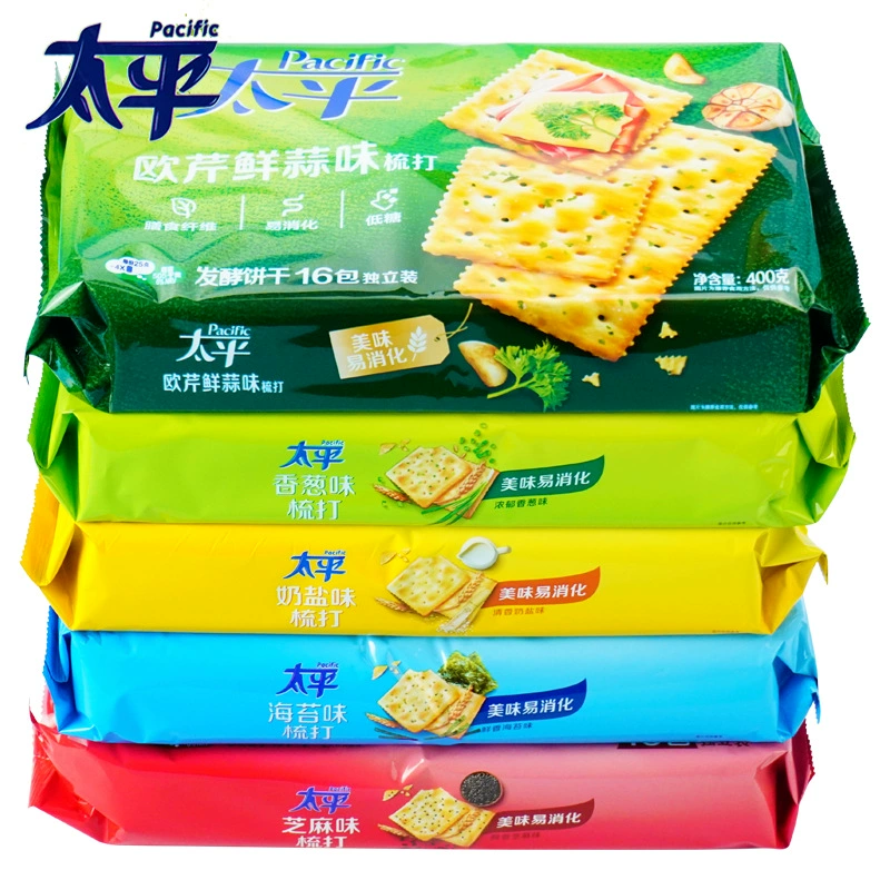 Расческа для печенья Yizi Taiping Soda 400 г/пакет с железом, луком, молочной солью, морскими водорослями и кунжутом, закуски для завтрака