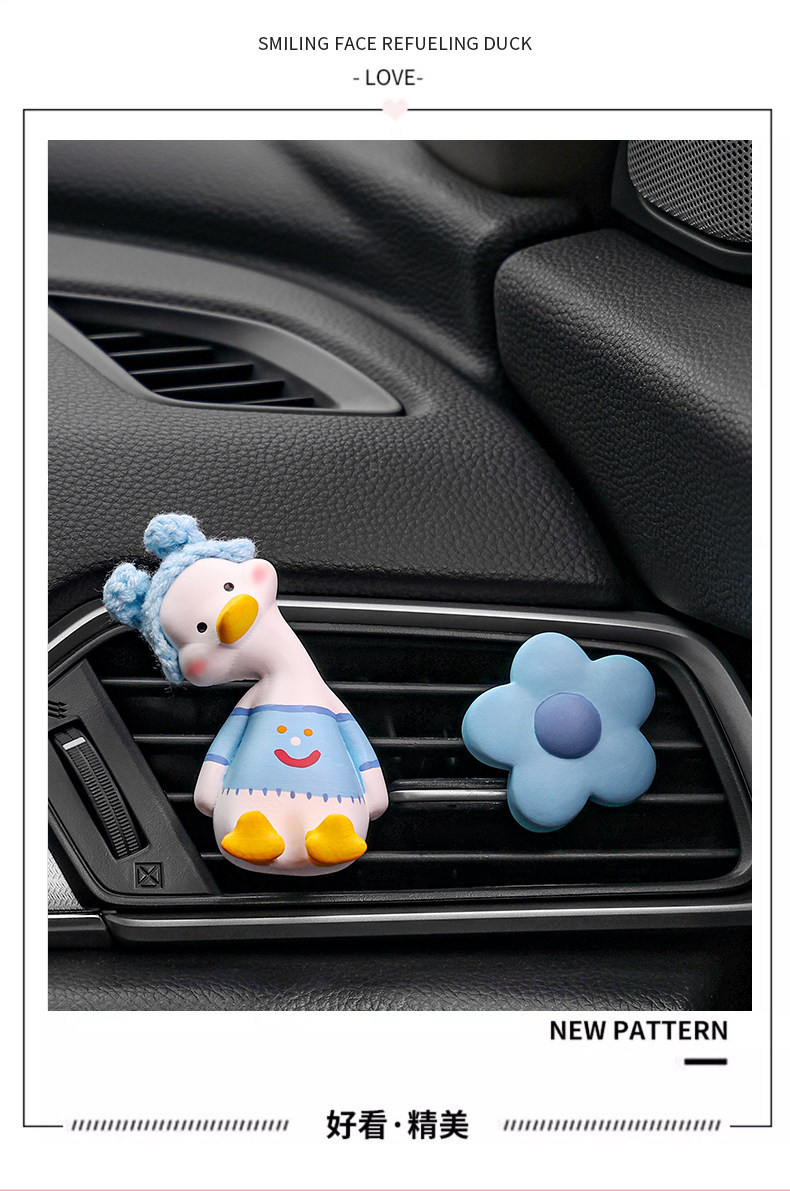 Red Rabbit Duck Car Perfume Aromatherapy Car Air Conditioner Vent Decoration Diffuser Stone Car Goddess Fragrance
