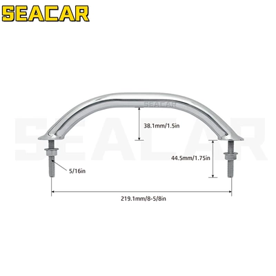 Cross-border hot sale with teeth handle 8-5/8 inch stainless steel handle handle RV bathroom armrest ship hardware (Avtomobil ehtiyat hissələri) - 8-58
