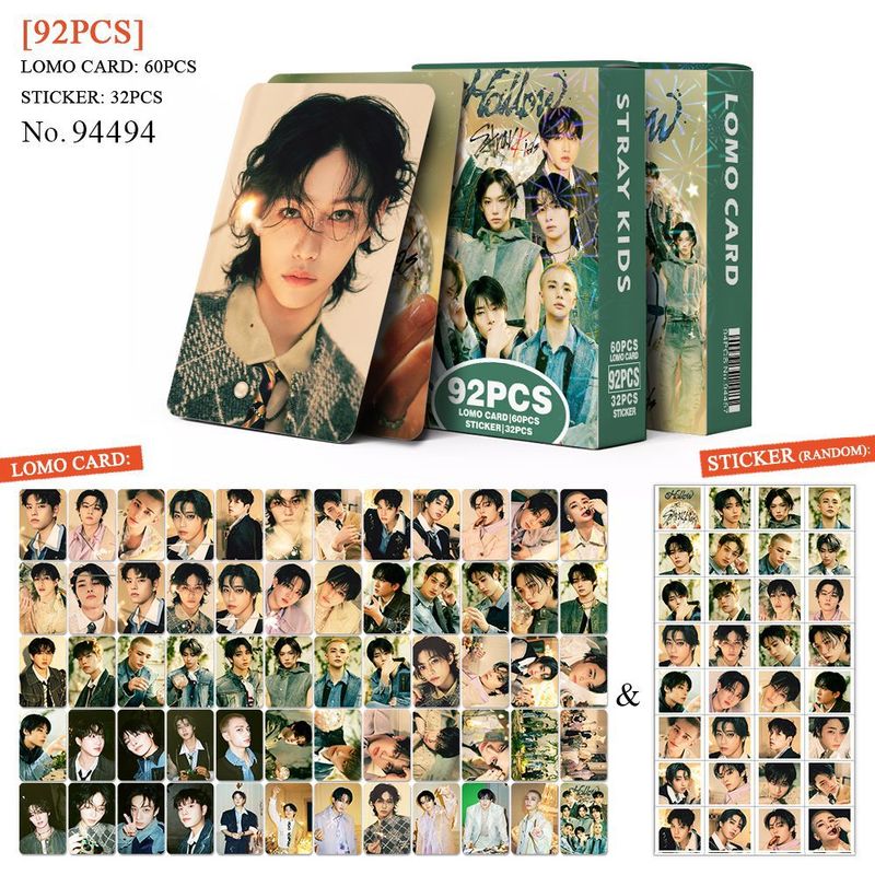 现货92张小卡STRAYKIDS迷你新专Hollow珍藏卡贺卡迷你贴纸LOMO卡|undefined