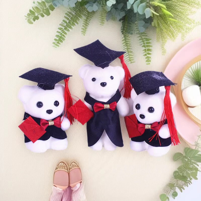 Graduation Bear Doll in Academic Attire, Master's Degree Foam Bear Doll, Classmate Junior High School Student Graduation Season Gift