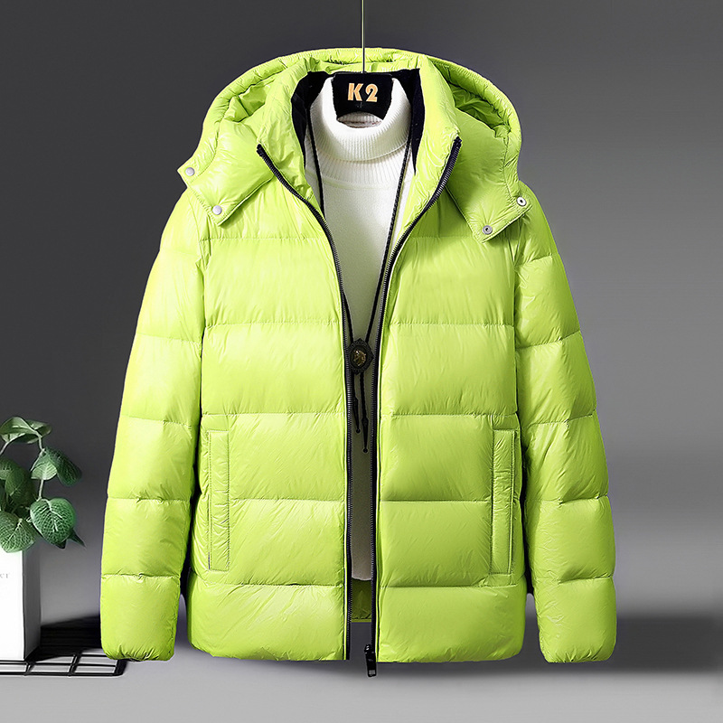Nylon Smooth Surface New Model New National Standard 90% down High-Quality down Jacket with Hood, Plaid Solid Color, Temperature-Regulating and Warm White Duck down Nylon Smooth Surface New Model New National Standard 90% down High-Quality down Jacket with Hood, Plaid Solid Color, Temperature-Regulating and Warm White Duck down