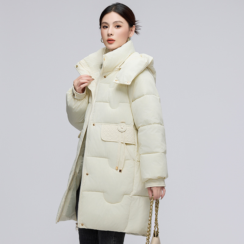 2025 nueva mujer ropa de algodón calentada de moda de invierno de moda suelta delgada chaqueta de algodón al por mayor de la moda image 11