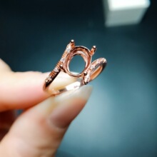 ����S925�y��ָ ���ЙE�A��6*8mm �18K�׽�õ��� Ů