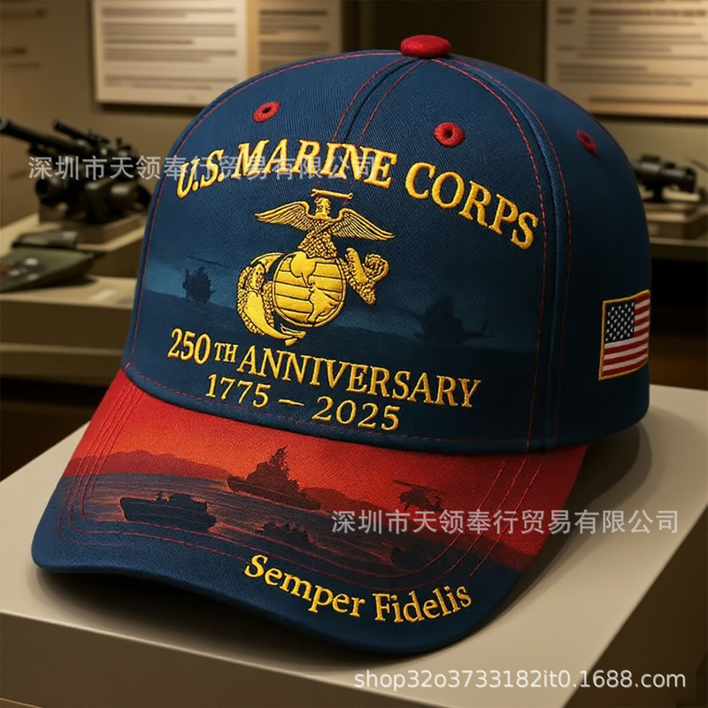 国境を越えた新商品 帽子 米国海兵隊250周年記念キャップ 野球帽|undefined