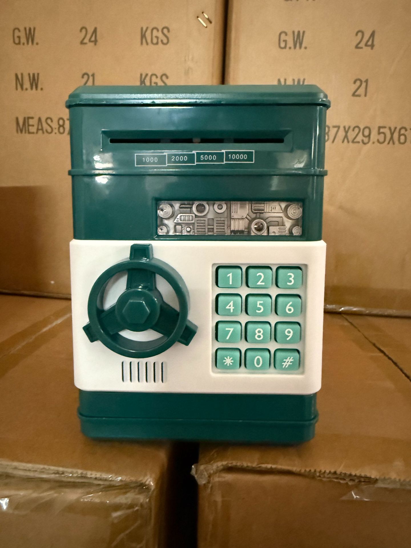 Caja de contraseña de dibujos animados para niños hucha atm caja de seguridad gabinete música rollo automático dinero hucha de ahorro juguetes de la máquina de almacenamiento image 18
