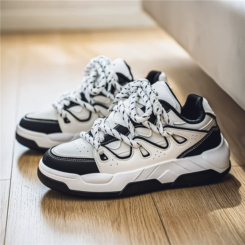 Мужская обувь весна 2025 новый бренд прилив высокого уровня спорта повседневная обувь молодежная толстая подошва