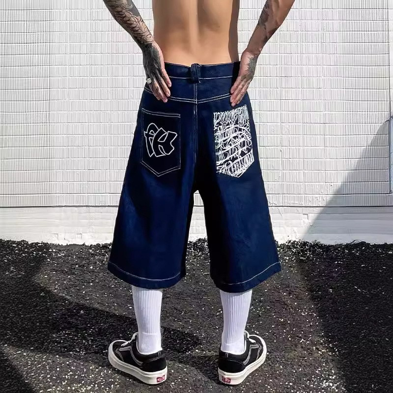 Men's Clothing Men's Trendy Loose Fit Denim Shorts Coast Style Summer Washed Cut Five Point Casual Pants For Formal & Casual_mkmklike.com