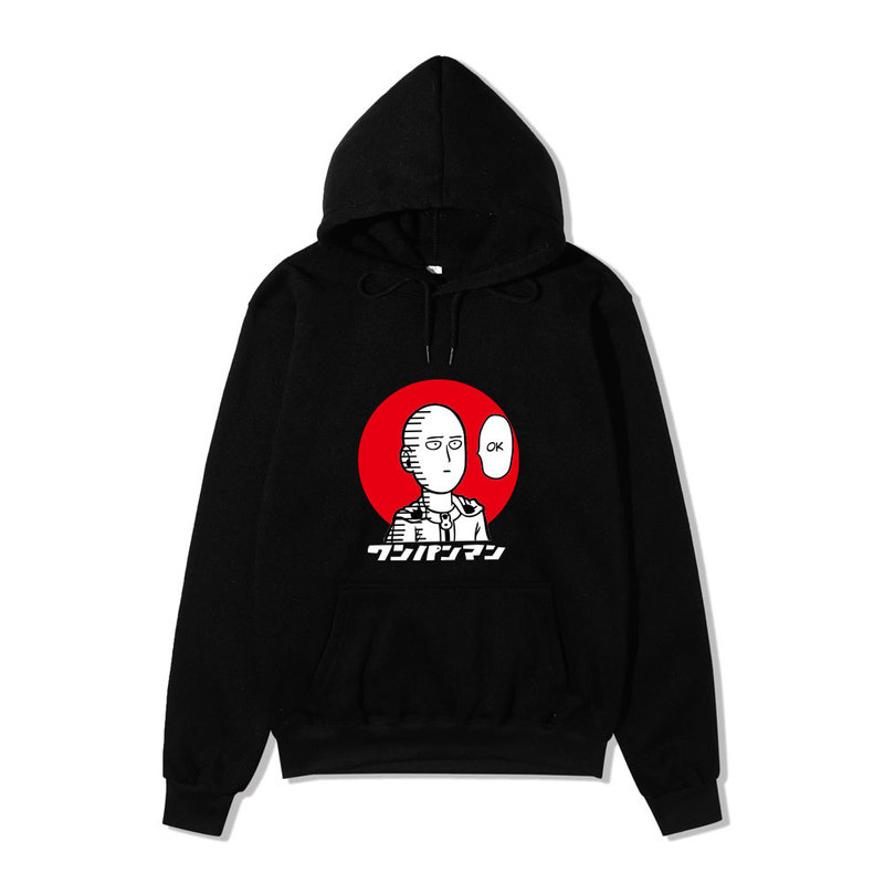 Japanese anime one-punch Superman sweater one-punch male bald Saitama teacher with hooded sweater top