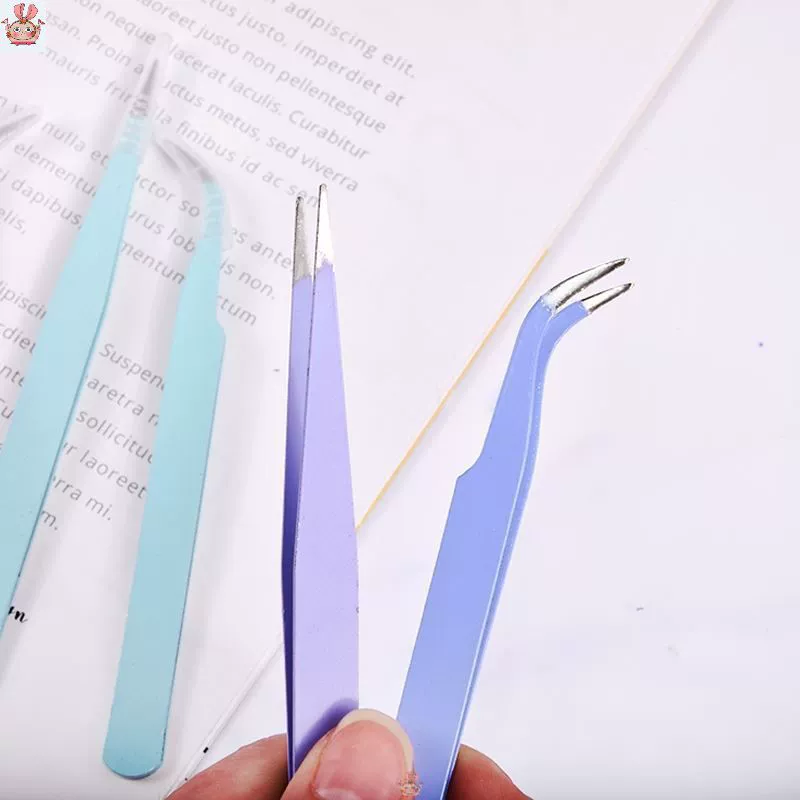 [Small Mochi's Son of Sin tweezers for Guka tools notebook dedicated cute curved and straight tweezer for eyelashes