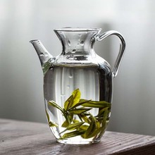 仿宋玻璃茶壶透明绿茶壶茶具小号泡茶壶冷水壶人工吹制家用泡茶器