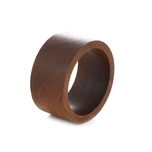Minimalist monochrome wooden napkin ring, stylish and versatile hotel table setting napkin clip, restaurant tablecloth ring wholesale