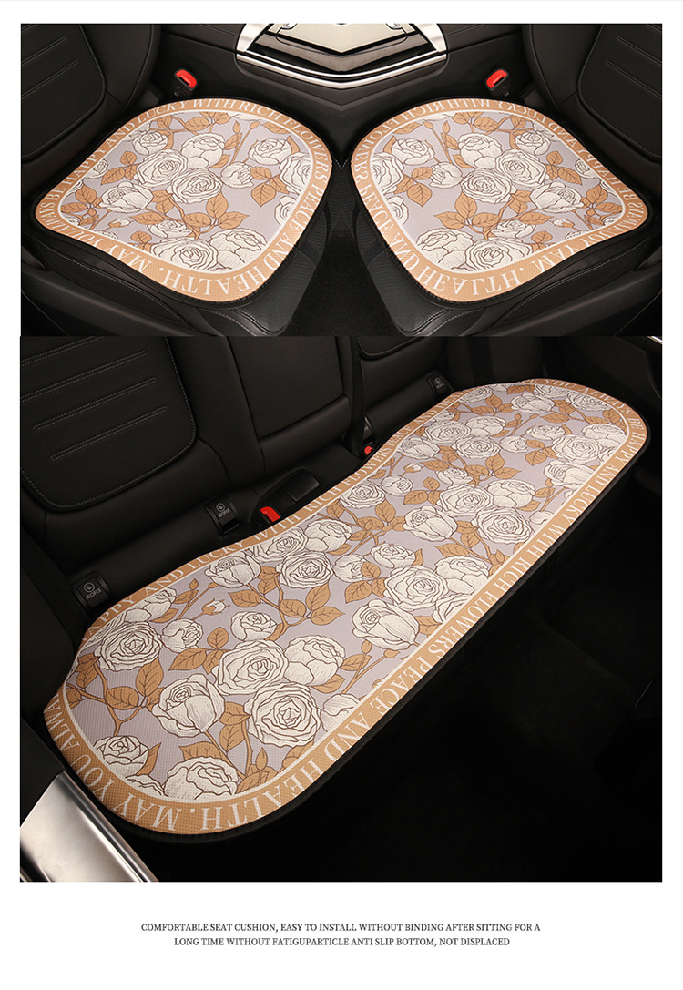Car Cushion Four Seasons Universal Goddess Cushion Advanced Sense New Cute Seat Cover Summer Breathable Light Luxury Seat Cover