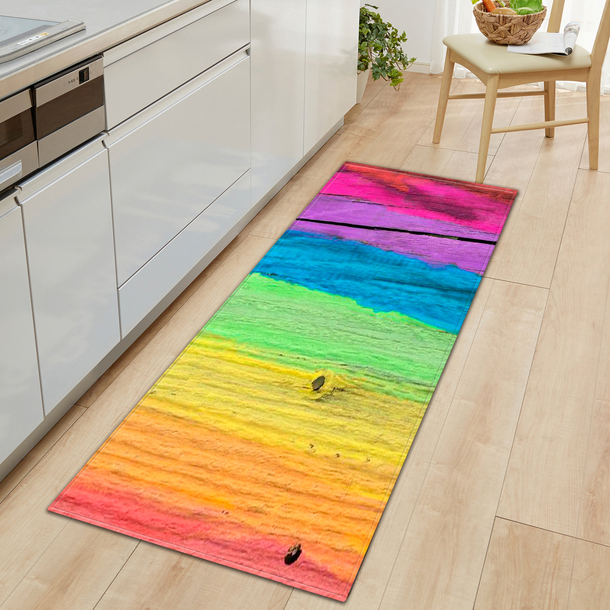 Venta caliente grano de madera puerta casa estera cocina tira absorbente baño antideslizante alfombra del piso sala de estar dormitorio alfombra 1
