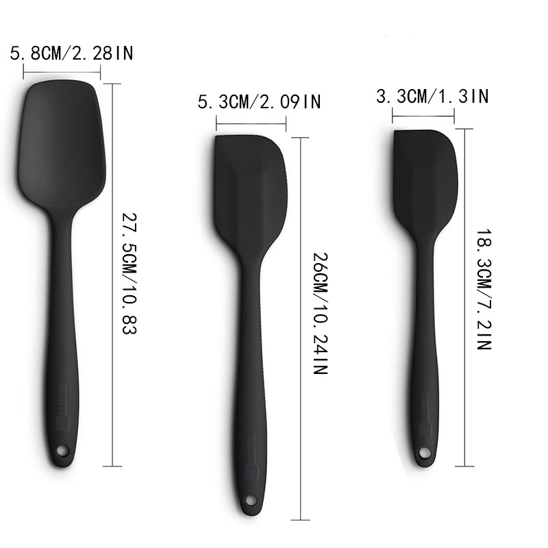 シリコンキッチン用品大型ベーキングスパチュラケーキクリームスパチュラミキシングナイフ家庭用キッチンベーキングツール3点セット|undefined