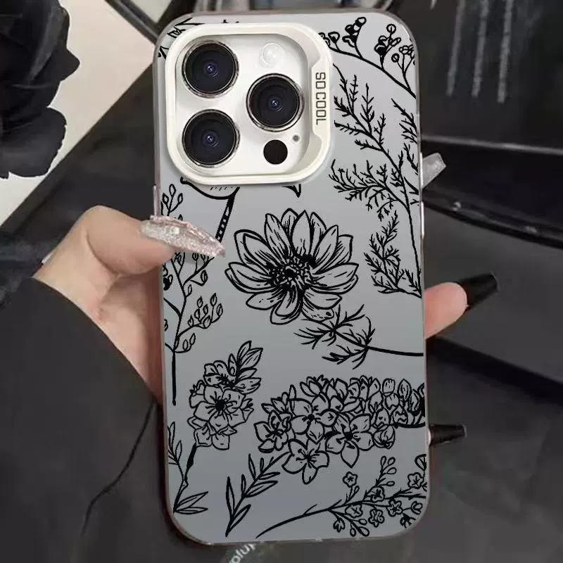 Apple, трендовый совместимый чехол, iPhone 15, iPhone13 Pro, цветочный, iPhone, 15promax, 14, (跨-border trading), pro16