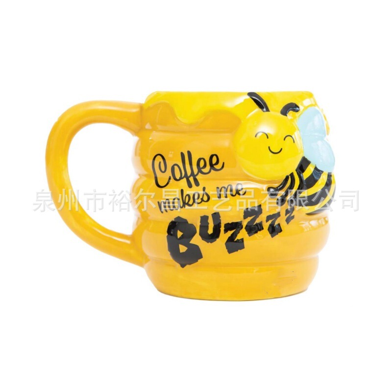 Novelty Ceramic Cup Special-shaped Coffee Cup Creative Bee Milk Cup Interesting Mug Cross-border Hot Selling Cup of Tea